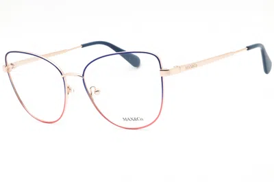 Max & Co Mo5018 Cat Eye Metal Eyeglasses In Rose Gold