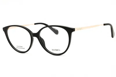 Max & Co Mo5023 Round Injected Propionate Eyeglasses In Black