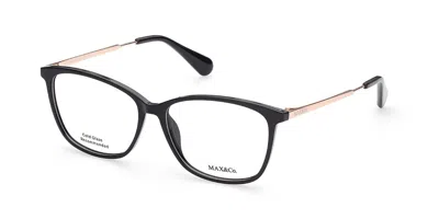 Max & Co Mo5024 Women's Glasses, Black, Size 54 In Shiny Black