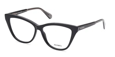Max & Co Mo5030 001 Occhiali Da Vista Neri Per Donna (solo Montatura) In Black