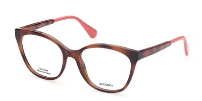 Max & Co Mo5041 Women's Glasses, Tortoiseshell, Size 54 In Brown