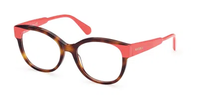 Max & Co Mo5045 056 Women's Glasses Tortoiseshell Size 53 - Free Lenses - Blue Light Block Available In Brown
