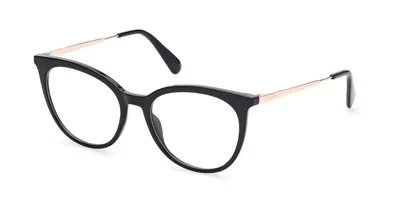Max & Co Mo5050 001 Occhiali Da Vista Neri Per Donna (solo Montatura) In Black