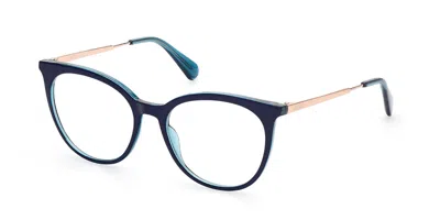 Max & Co Mo5050 092 Occhiali Da Vista Blu Per Donna (solo Montatura) In Blue