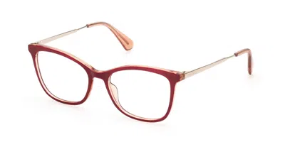 Max & Co Mo5051 Women's Glasses, Red, Size 51 In Burgundy