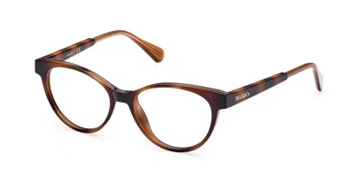 Max & Co Mo5066 Women's Glasses, Tortoiseshell, Size 49 In Brown