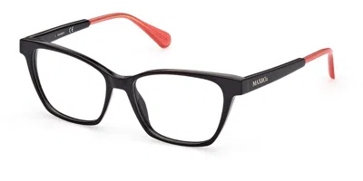 Max & Co Mo5072 001 Women's Glasses Black Size 53 - Free Lenses - Blue Light Block Available In Shiny Black