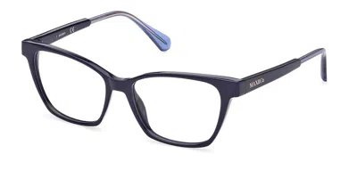 Max & Co Mo5072 090 Women's Glasses Blue Size 53 - Free Lenses - Blue Light Block Available