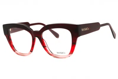 Max & Co Mo5074 Cat Eye Acetate Eyeglasses In Burgundy