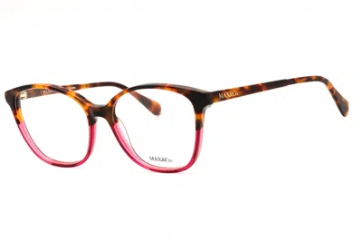 Max & Co Mo5077 Tortoiseshell And Pink Acetate Eyeglasses In Brown