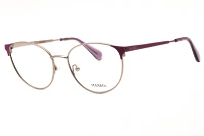 Max & Co Mo5100 Round Metal Frame Eyeglasses In Rose Gold