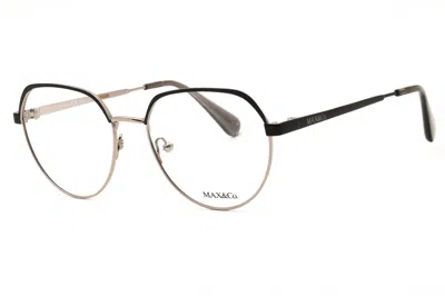 Max & Co Mo5110 Round Metal Frame Eyeglasses In Silver