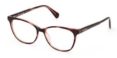 Max & Co Mo5115 055 Women's Glasses Tortoiseshell Size 50 - Free Lenses - Blue Light Block Available In Colorful Tortoise On Transparent Pink