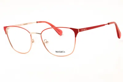 Max & Co Mo5118 Metal Rectangle Eyeglasses In Red