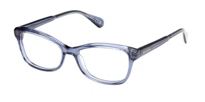 Max & Co Mo5127 090 Women's Glasses Blue Size 50 - Free Lenses - Blue Light Block Available In Transparent