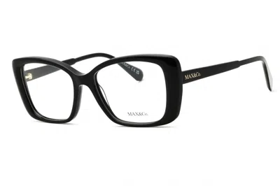 Max & Co Mo5132 Acetate Rectangular Eyeglasses In Black