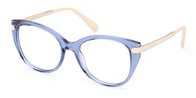 Max & Co Mo5135 090 Women's Glasses Blue Size 53 - Free Lenses - Blue Light Block Available