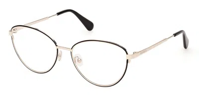 Max & Co Mo5137 005 Women's Glasses Black Size 54 - Free Lenses - Blue Light Block Available In Shiny Black,silver