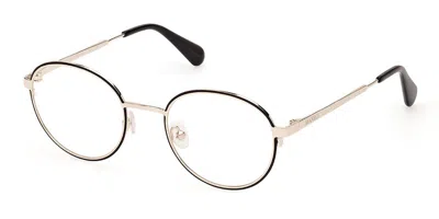 Max & Co Mo5138 005 Women's Glasses Black Size 48 - Free Lenses - Blue Light Block Available In Shiny Black,silver