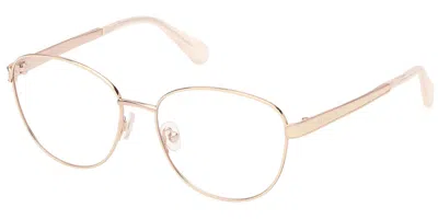Max & Co Mo5148 025 Women's Glasses Gold Size 54 - Free Lenses - Blue Light Block Available In Shiny Ivory,gold