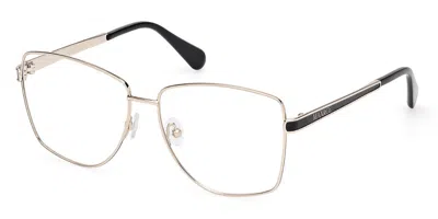 Max & Co Mo5164 032 Women's Glasses Gold Size 55 - Free Lenses - Blue Light Block Available In Shiny Pale Gold