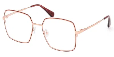Max & Co Mo5166 071 Women's Glasses Gold Size 54 - Free Lenses - Blue Light Block Available In Shiny Bordeaux Burgundy,gold