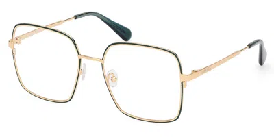 Max & Co Mo5166 098 Women's Glasses Gold Size 54 - Free Lenses - Blue Light Block Available In Shiny Dark Green,gold