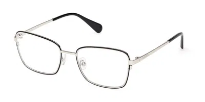 Max & Co Mo5197 016 Occhiali Da Vista Neri Per Donna (solo Montatura) In Shiny Palladium,black