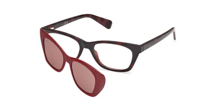 Max & Co Mo5212 With Clip-on 052 Women's Glasses  Size 52 - Free Lenses - Blue Light Block Available In Brown