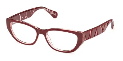 Max & Co Mo5224 Women's Glasses, Red, Size 53 In Burgundy
