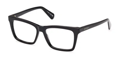 Max & Co Mo5227 001 Occhiali Da Vista Neri Per Donna (solo Montatura) In Black