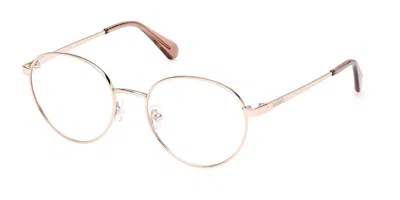 Max & Co Mo5230 028 Occhiali Da Vista Oro Per Donna (solo Montatura) In Shiny Rose Gold