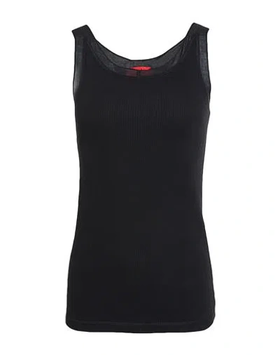 Max & Co . Molfetta Woman Tank Top Black Size M Cotton
