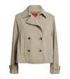 Max & Co Nylon Hybrid Pea Coat In Green