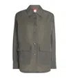 Max & Co Nylon Overshirt In Gray