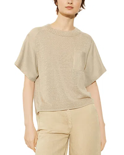 Max & Co . Ocra Linen-blend Tee In Sand