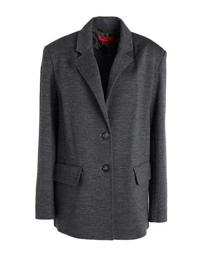 Max & Co . Olpe Woman Blazer Lead Size M Acrylic, Wool In Grey