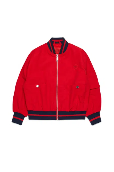 Max & Co Kids' Ottoman Bomber Jacket In Red