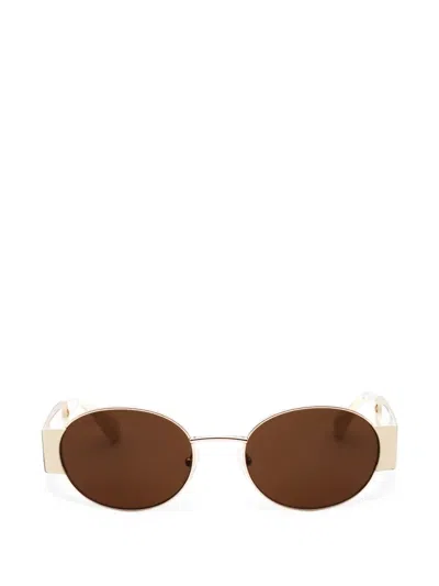 Max & Co Oval-frame Sunglasses In Silver