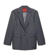 Max & Co Oversized Embellished Blazer In Gray