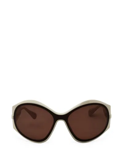 Max & Co Oversized Geometric-frame Sunglasses In Neutrals