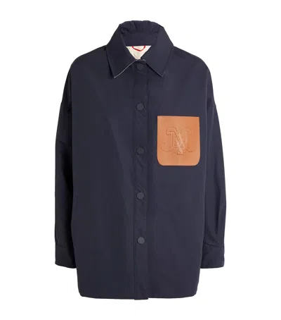 Max & Co Oversized Reversible Ripa Jacket In Blue