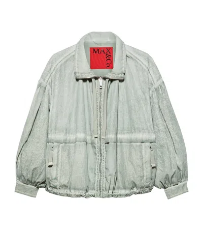 Max & Co . Oversized Zip-up Jacket In Green