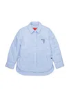 Max & Co Logo-print Padded Jacket In Blue
