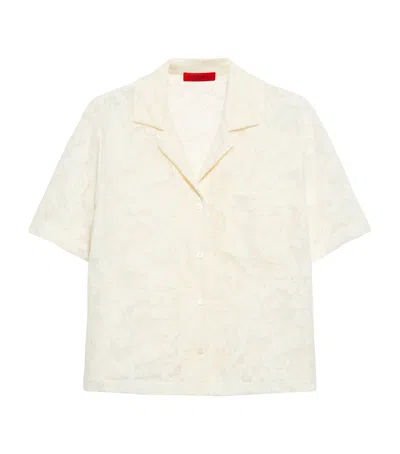 Max & Co . Paisley Knit Shirt In White