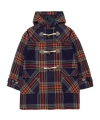 Max & Co Plaid-check Pattern Wool Coat In Black