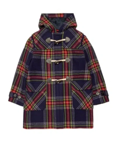 Max & Co Plaid-check Pattern Wool Coat In Black