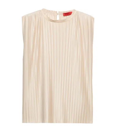 Max & Co . Pleated Tank Top In Pink