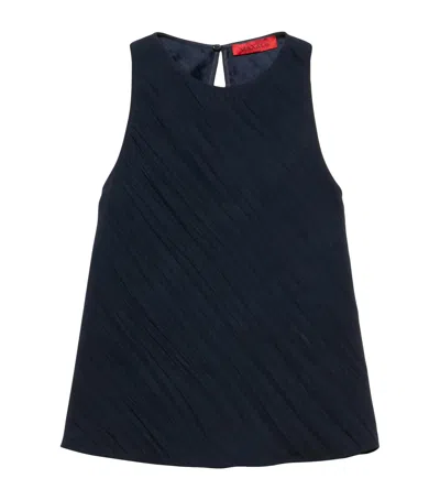 Max & Co . Pleated Top In Blue