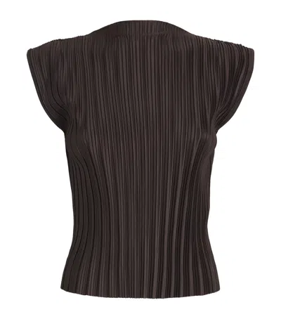 Max & Co Pleated Top In Brown